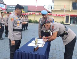 Kapolres Tanjungbalai Pimpin Upacara Sertijab Kasat Reskrim