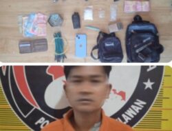 Polres Pelabuhan Belawan Tangkap Bandar Sabu di Bagan Deli, Senjata dan Uang Belasan Juta Disita