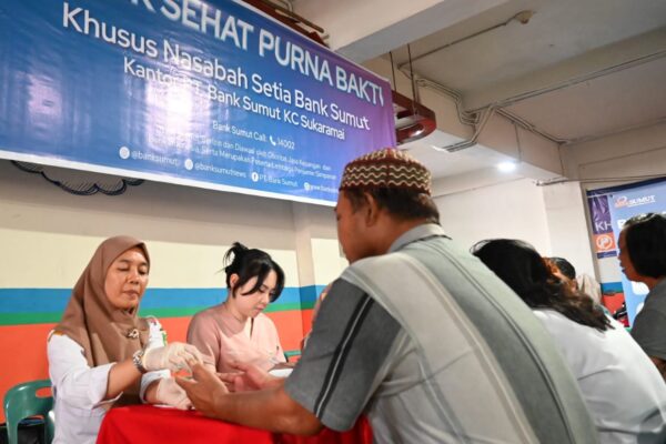 Bank Sumut Gelar Pojok Sehat, Program Rutin Bagi Nasabah Pensiunan