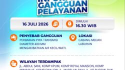 Tirtanadi Umumkan Perbaikan Pipa Bocor di Medan Labuhan