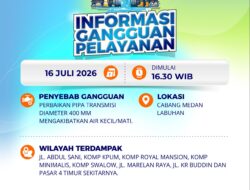 Tirtanadi Umumkan Perbaikan Pipa Bocor di Medan Labuhan