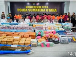 Polda Sumut Ungkap 3865 Kasus Narkoba dalam Enam Bulan, Sita 5,3 Ton Barang Bukti