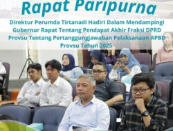 Tirtanadi Hadiri Rapat Paripurna DPRD Provinsi Sumatera Utara