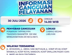 Tirtanadi Informasikan Perbaikan Tapping Pipa Transmisi Cabang Medan Labuhan