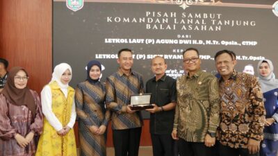 Walikota dan Wawako Tanjungbalai Hadiri Pisah Sambut Danlanal TBA